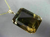 ESTATE MASSIVE 60CT AAA SMOKY TOPAZ 14KT ROSE GOLD 3D CLASSIC FLOATING PENDANT