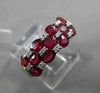 ESTATE WIDE 1.91CT DIAMOND & AAA RUBY 18KT TWO TONE GOLD ETOILE ANNIVERSAY RING