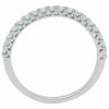 ESTATE .33CT DIAMOND 18K WHITE GOLD ROUND SEMI ETERNITY WEDDING ANNIVERSARY RING