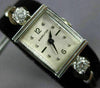 ANTIQUE LADY HAMILTON .35CT DIAMOND 14KT WHITE GOLD 3D ART DECO WATCH #499
