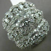 ESTATE EXTRA LARGE 3.75CT DIAMOND 18KT WHITE GOLD MULTI ROW ETOILE COCKTAIL RING