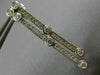 ESTATE 1.27CT DIAMOND 14KT WHITE GOLD BEZEL DOUBLE ROW HANGING EARRINGS #16917