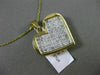 ESTATE EXTRA LARGE 2.60CT DIAMOND 14K YELLOW GOLD 3D HEART LOVE FLOATING PENDANT