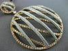 MASSIVE 4.08CT WHITE & PINK DIAMOND 18K WHITE & ROSE GOLD 3D CRISS CROSS PENDANT