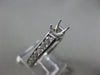 ESTATE .62CT DIAMOND 14KT WHITE GOLD 4 PRONG CHANNEL SEMI MOUNT ENGAGEMENT RING