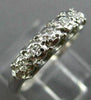 ESTATE .07CT OLD MINE DIAMOND 14KT WHITE GOLD FIVE STONE ANNIVERSARY RING #26203