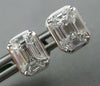 LARGE .67CT DIAMOND 18KT WHITE GOLD 3D MULTI SHAPE OCTAGON BEZEL STUD EARRINGS