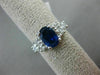 WIDE 2.38CT DIAMOND & AAA KASHMIR SAPPHIRE 14KT WHITE GOLD OVAL ENGAGEMENT RING