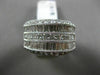 ESTATE WIDE 2.96CT MULTI SHAPE DIAMOND 18KT WHITE GOLD MILGRAIN ANNIVERSARY RING
