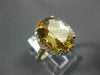 ESTATE LARGE 6.30CT DIAMOND & YELLOW TOPAZ 14K YELLOW GOLD 3D OVAL FILIGREE RING