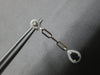 .78CT DIAMOND & AAA SAPPHIRE 14KT WHITE GOLD PEAR SHAPE & ROUND HANGING EARRINGS