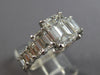 LARGE GIA CERTIFIED 4.52CT DIAMOND PLATINUM EMERALD CUT ENGAGEMENT RING #28304