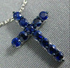 ESTATE LARGE 1.50CT DIAMOND & AAA SAPPHIRE 18KT WHITE GOLD STAR FISH FUN PENDANT