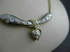ESTATE .80CT DIAMOND 18KT WHITE & YELLOW GOLD 3D HANGING HEART DIAMOND NECKLACE