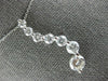 ESTATE LARGE 2.21CT DIAMOND 14KT WHITE GOLD ROUND 7 STONE JOURNEY PENDANT #18485