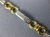 ESTATE 1.26CT DIAMOND 14KT WHITE & YELLOW GOLD 3D CHANNEL TENNIS BRACELET #16619
