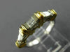 ESTATE .70CT PRINCESS DIAMOND  14K & 18K TWO TONE GOLD 3D WEDDING RING #7064