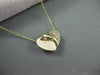 ESTATE LARGE .25CT DIAMOND 14KT YELLOW GOLD HEART PENDANT & CHAIN F/G VS #21961