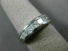 ESTATE 1.45CT PRINCESS DIAMOND 14K WHITE GOLD 3D WEDDING ANNIVERSARY RING #1302