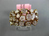 ESTATE WIDE 3.81CT PINK DIAMOND 18KT ROSE GOLD 3D MULTI SHAPE ANNIVERSARY RING