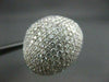 ESTATE LARGE 6.05CTW DIAMOND 18KT WHITE GOLD FLAT DOME SHAPE FUN RING STUNNING!