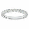 ESTATE .66CT DIAMOND 18K WHITE GOLD ROUND SEMI ETERNITY WEDDING ANNIVERSARY RING