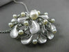 ESTATE LARGE .65CT DIAMOND & AAA SOUTH SEA PEARL 14KT WHITE GOLD FLOWER NECKLACE