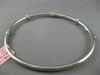 ESTATE .30CT DIAMOND 14KT WHITE GOLD PAST PRESENT FUTURE CIRCLE BANGLE BRACELET
