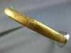 ESTATE LARGE .74CT DIAMOND 18K WHITE & YELLOW GOLD MATTE & SHINY BANGLE BRACELET