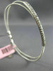 ESTATE .25CT DIAMOND 14KT WHITE GOLD CRISS CROSS BAR FLEXIBLE MESH LOVE BRACELET