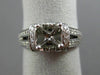 ESTATE .50CT ROUND DIAMOND 14KT WHITE GOLD 3D 4 PRONG SEMI MOUNT ENGAGEMENT RING