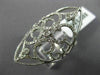 LARGE 1.33CT DIAMOND 14KT WHITE GOLD 3D OPEN FILIGREE FLOWER MARQUISE SHAPE RING