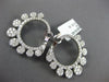 3.12CT DIAMOND 14KT WHITE GOLD 3D MULTI FLOWER CIRCULAR CLIP ON HANGING EARRINGS