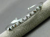 ESTATE .20CT DIAMOND 14KT WHITE GOLD PYRAMID SPIKE FLEXIBILE FUN BANGLE BRACELET