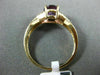 ESTATE 1.32CT DIAMOND & AAA OVAL AMETHYST 14K YELLOW GOLD 3D TRIANGULAR FUN RING