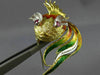 ANTIQUE EXTRA LARGE 1.16CT DIAMOND & RUBY 18KT TWO TONE GOLD FISH BROOCH #21891