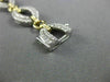 ESTATE WIDE & LONG 3CT DIAMOND 14K WHITE & YELLOW GOLD OVAL LINK TENNIS BRACELET