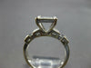 ESTATE LARGE .90CT DIAMOND 14KT WHITE GOLD 3D PRINCESS INVISIBLE ENGAGEMENT RING