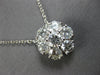 EXTRA LARGE 2.37CT DIAMOND 14K WHITE GOLD FLOWER BY THE YARD LOVE NECKLACE 27836
