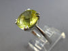 LARGE 8.0CT AAA LEMON QUARTZ 14KT WHITE GOLD 3D ROUND SOLITAIRE FUN RING #27891