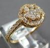 ESTATE .54CT DIAMOND 18KT ROSE GOLD CLUSTER ROUND HALO FILIGREE FRIENDSHIP RING