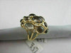 ESTATE LARGE 16.0CT ROUND DIAMOND & AAA SMOKEY TOPAZ 14KT YELLOW GOLD FUN RING