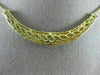 ESTATE 1.0CT DIAMOND 14KT YELLOW GOLD 3D MULTI ROW WAVE SEMI CIRCLE NECKLACE