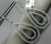 ESTATE LARGE 1.60CT DIAMOND 14KT WHITE GOLD 3D DOUBLE TEAR DROP HANGING EARRINGS