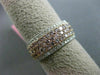 ESTATE WIDE 1.29CT DIAMOND 18KT WHITE & ROSE GOLD 3D WEDDING ANNIVERSARY RING