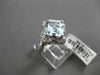 ESTATE LARGE 2.28CTW DIAMOND & AAA AQUAMARINE 14KT WHITE GOLD STAR FLORAL RING