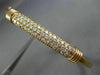 ESTATE 1.15CT DIAMOND 14KT ROSE GOLD 3D CLASSIC MULTI ROW PAVE BANGLE BRACELET
