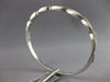 1.25CT DIAMOND 18KT WHITE GOLD ROUND INFINITY SEMI ETERNITY CUFF BANGLE BRACELET