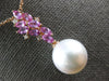 1.1CT DIAMOND & PINK SAPPHIRE & SOUTH SEA PEARL 18K ROSE GOLD MULTI LEAF PENDANT