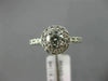ESTATE .95CT ROUND DIAMOND 14KT WHITE GOLD CLASSIC 4 PRONG HALO ENGAGEMENT RING